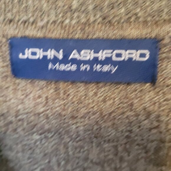 John Ashford Italian Merino Wool Mock Neck Sweater Men's L - Picture 2 of 5